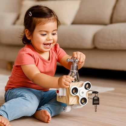 Cubo di legno per bambini piccoli | Giocattolo educativo per la motricità fine e l' apprendimento sensoriale precoce