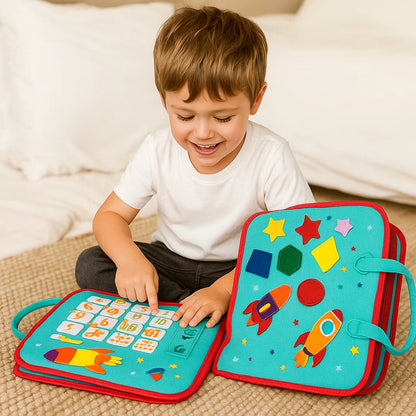 Libro di lavoretti Montessori per bambini | Libro di attività in feltro per l' apprendimento di numeri , lettere e abilità motorie