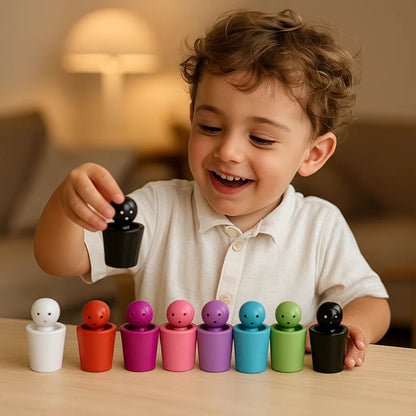Bambole a pioli con ordinamento a colori per bambini | Giocattolo educativo per l' abbinamento, l' impilamento e l' allenamento della motricità fine