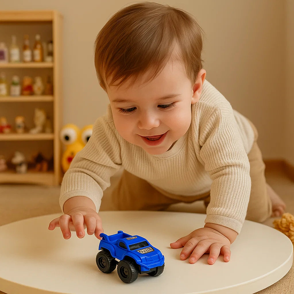 Mini auto giocattolo per bambini | Veicoli inerziali per giocare a gattonare in casa e per lo sviluppo delle prime abilità motorie
