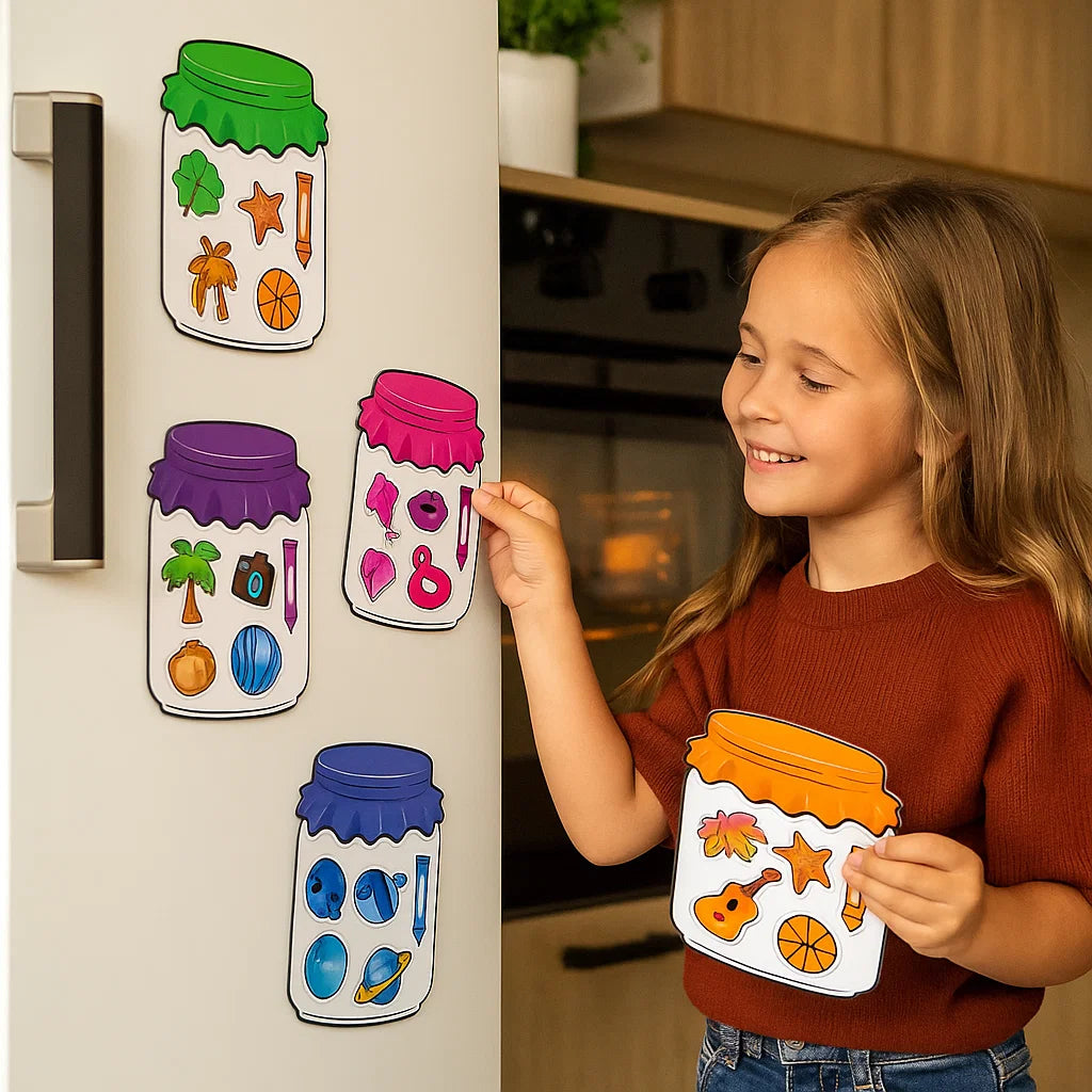 Giocattolo magnetico per bambini | Divertente gioco di abbinamento dei colori per l' apprendimento di oggetti, forme e vocabolario quotidiano