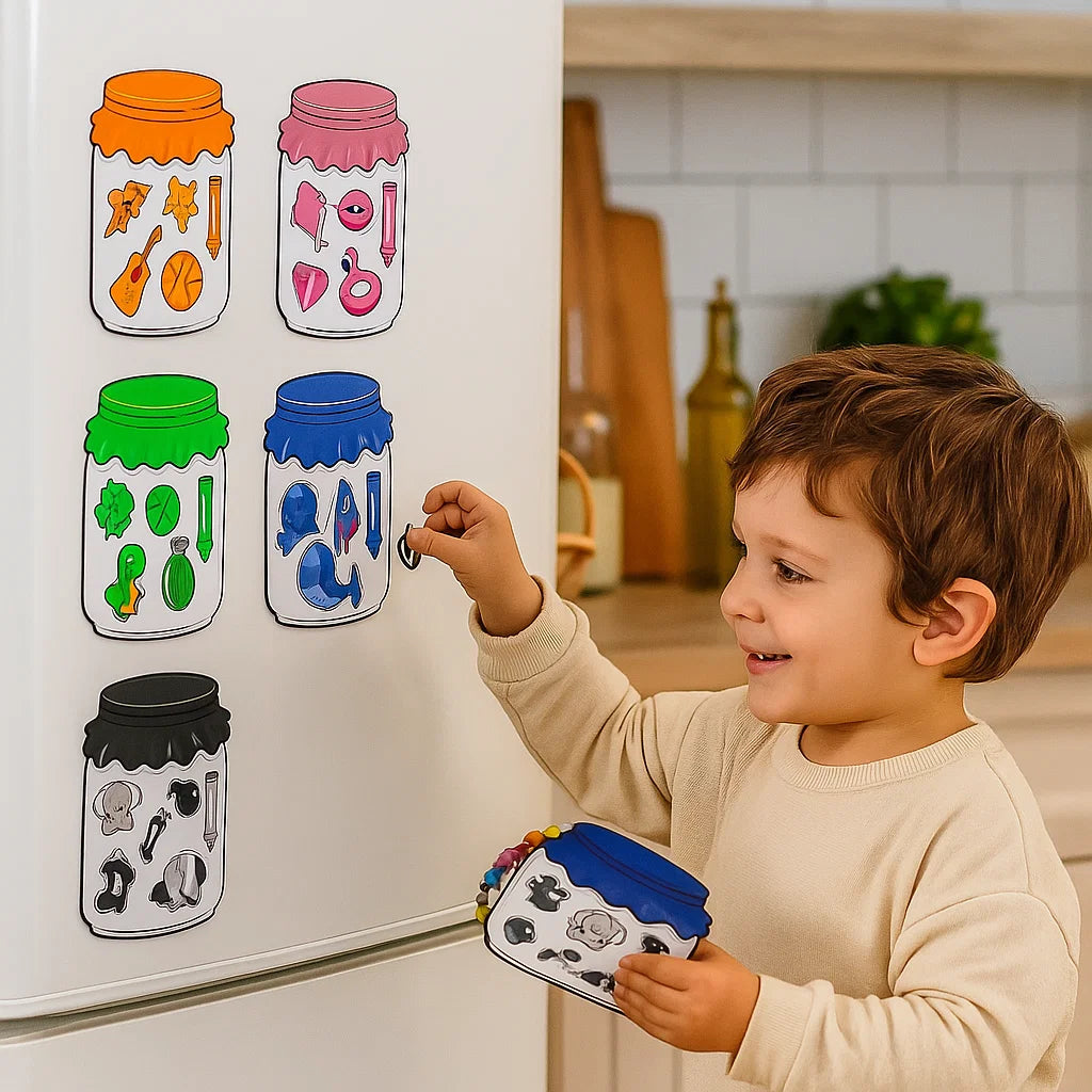 Giocattolo magnetico per bambini | Divertente gioco di abbinamento dei colori per l' apprendimento di oggetti, forme e vocabolario quotidiano