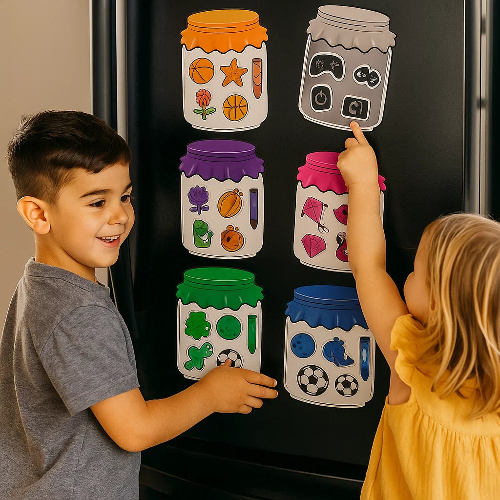 Giocattolo magnetico per bambini | Divertente gioco di abbinamento dei colori per l' apprendimento di oggetti, forme e vocabolario quotidiano