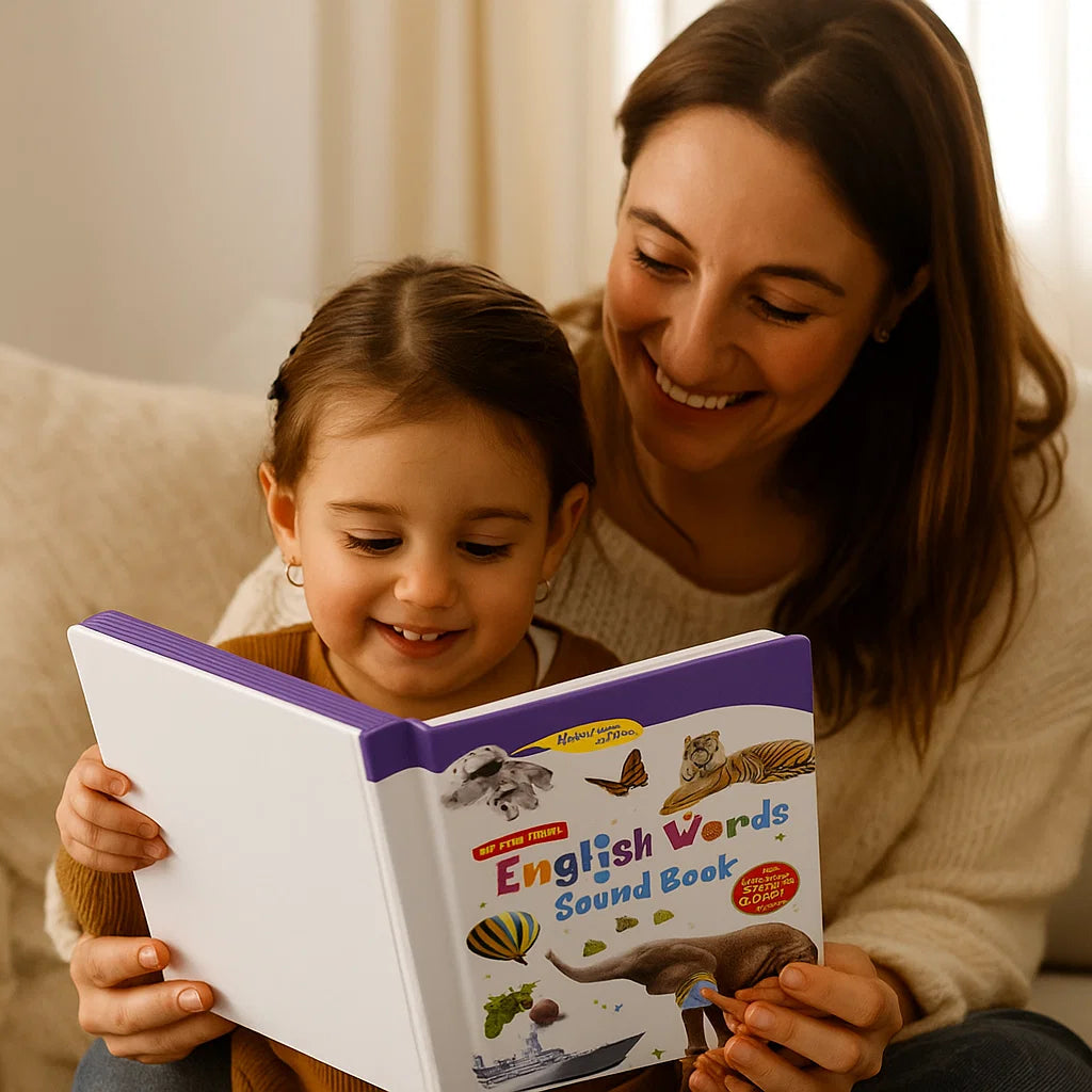 Libro per l' apprendimento del suono dell' inglese | Libro audio interattivo per lo sviluppo precoce del linguaggio e la costruzione del vocabolario