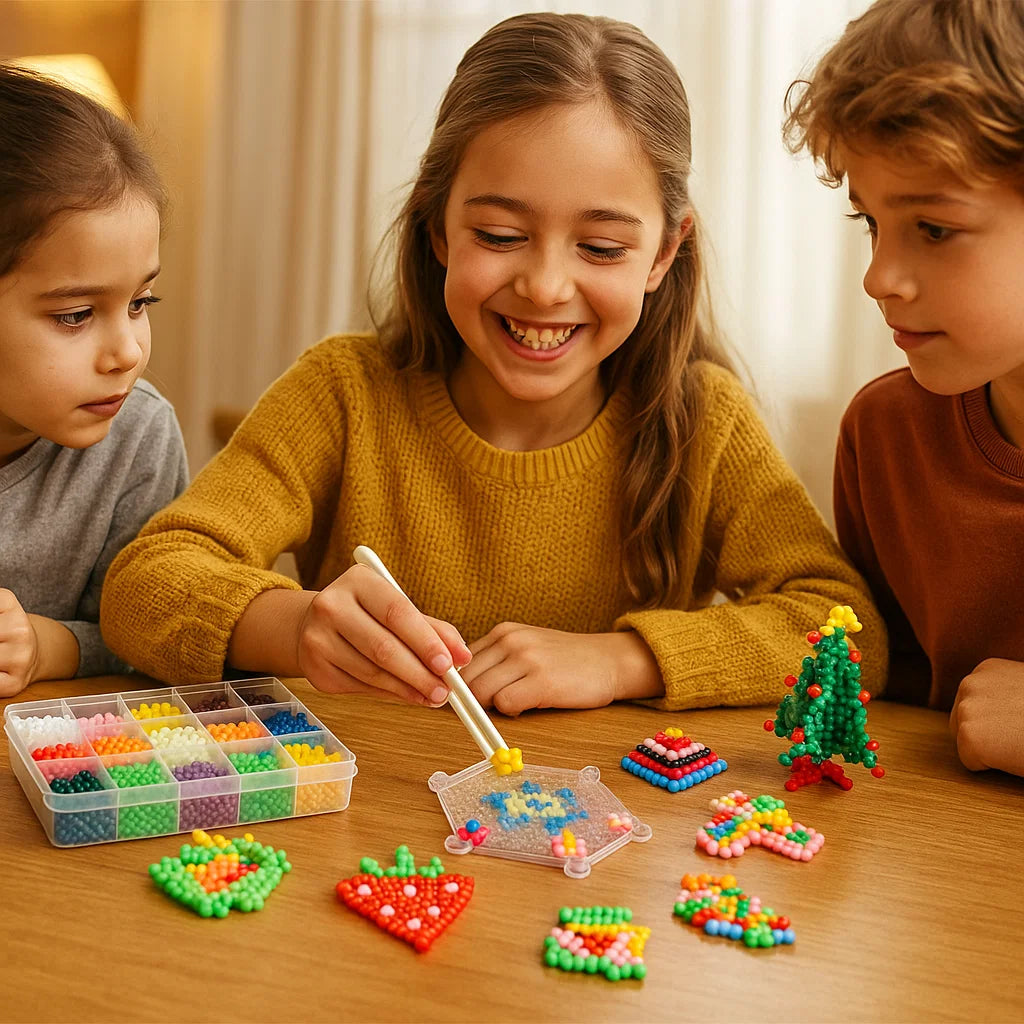 Completo di perline d' acqua per bambini | Giocattolo educativo creativo per costruire forme e disegni 3D colorati