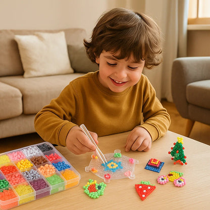 Completo di perline d' acqua per bambini | Giocattolo educativo creativo per costruire forme e disegni 3D colorati