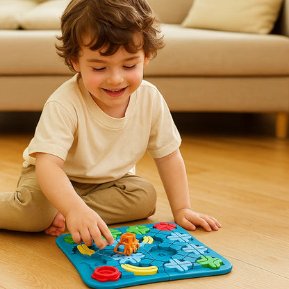 Gioco puzzle a labirinto per bambini | Giocattolo educativo con palline e macchinine per la logica e la risoluzione dei problemi