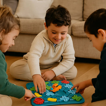 Gioco puzzle a labirinto per bambini | Giocattolo educativo con palline e macchinine per la logica e la risoluzione dei problemi