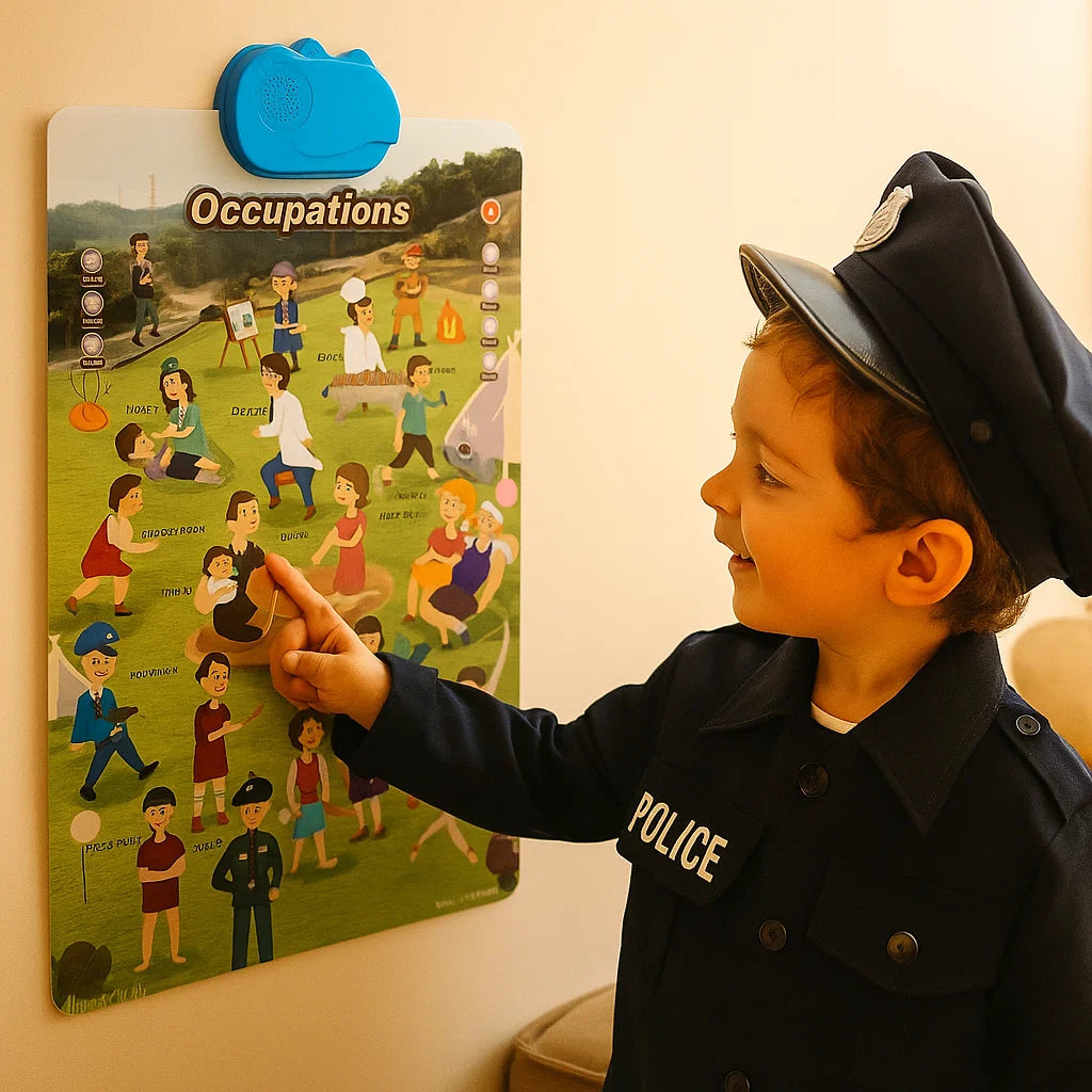 Cartella interattiva per bambini | Imparare le parole e i suoni inglesi attraverso un' esplorazione visiva divertente