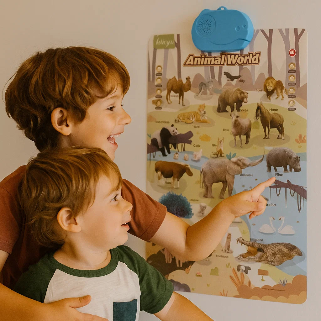 Cartella interattiva per bambini | Imparare le parole e i suoni inglesi attraverso un' esplorazione visiva divertente