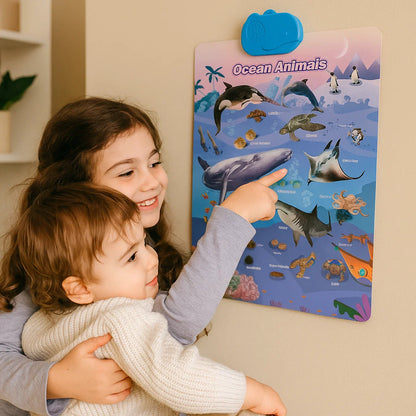 Cartella interattiva per bambini | Imparare le parole e i suoni inglesi attraverso un' esplorazione visiva divertente