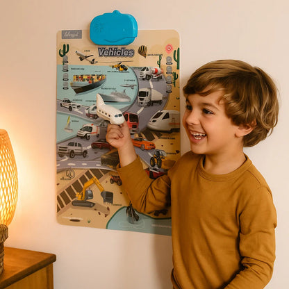 Cartella interattiva per bambini | Imparare le parole e i suoni inglesi attraverso un' esplorazione visiva divertente