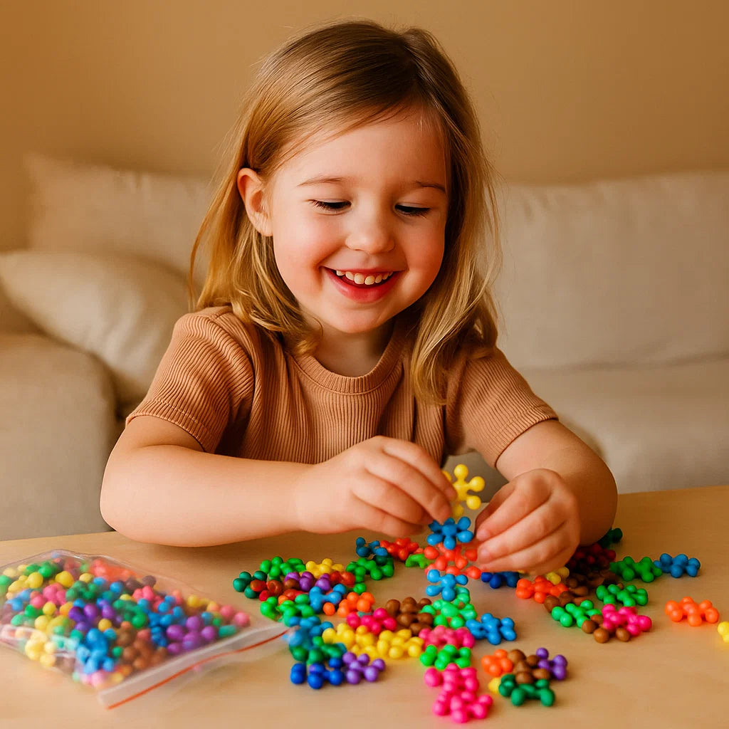 Blocchi da costruzione a forma di fiocco di neve per bambini ⎜ Puzzle 3D creativo per divertimento educativo e capacità motorie fini
