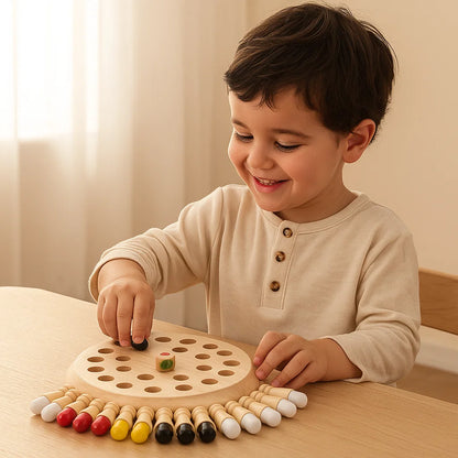 Gioco di abbinamento dei colori per bambini | Gioco da tavolo in legno per migliorare la concentrazione, la logica e l' interazione genitore - figlio