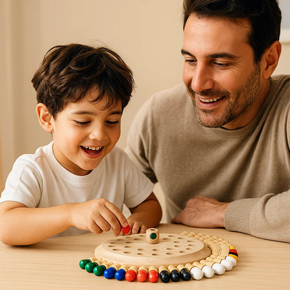 Gioco di abbinamento dei colori per bambini | Gioco da tavolo in legno per migliorare la concentrazione, la logica e l' interazione genitore - figlio
