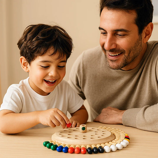 Gioco di abbinamento dei colori per bambini | Gioco da tavolo in legno per migliorare la concentrazione, la logica e l' interazione genitore - figlio