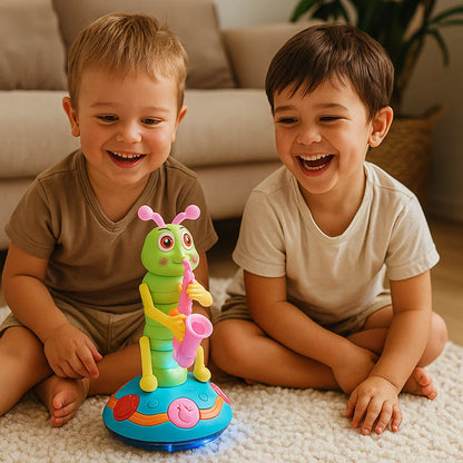 Gattonatore musicale per bambini | Bruco rotante con luci e suoni per l' apprendimento precoce e il movimento divertente