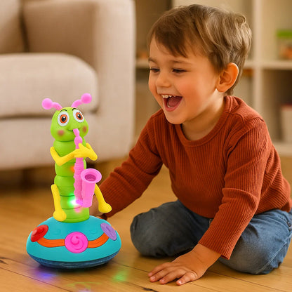 Gattonatore musicale per bambini | Bruco rotante con luci e suoni per l' apprendimento precoce e il movimento divertente