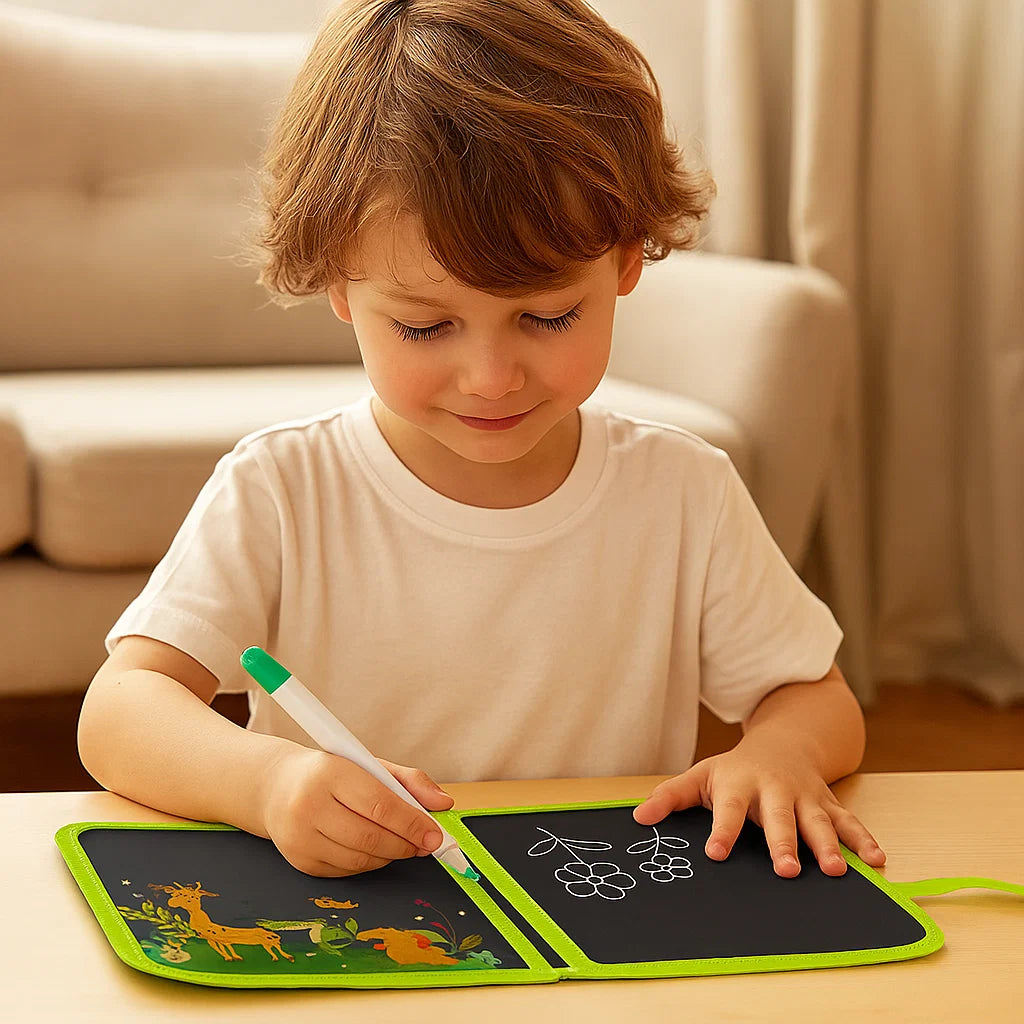 Libro da disegno riutilizzabile per bambini | Blocco scarabocchi cancellabile per l' apprendimento creativo a casa e in viaggio