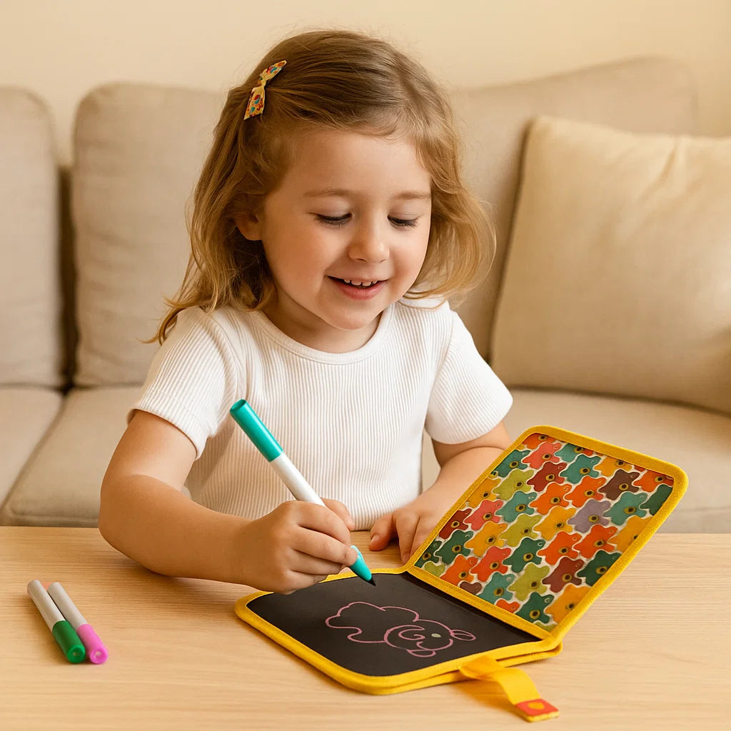 Libro da disegno riutilizzabile per bambini | Blocco scarabocchi cancellabile per l' apprendimento creativo a casa e in viaggio