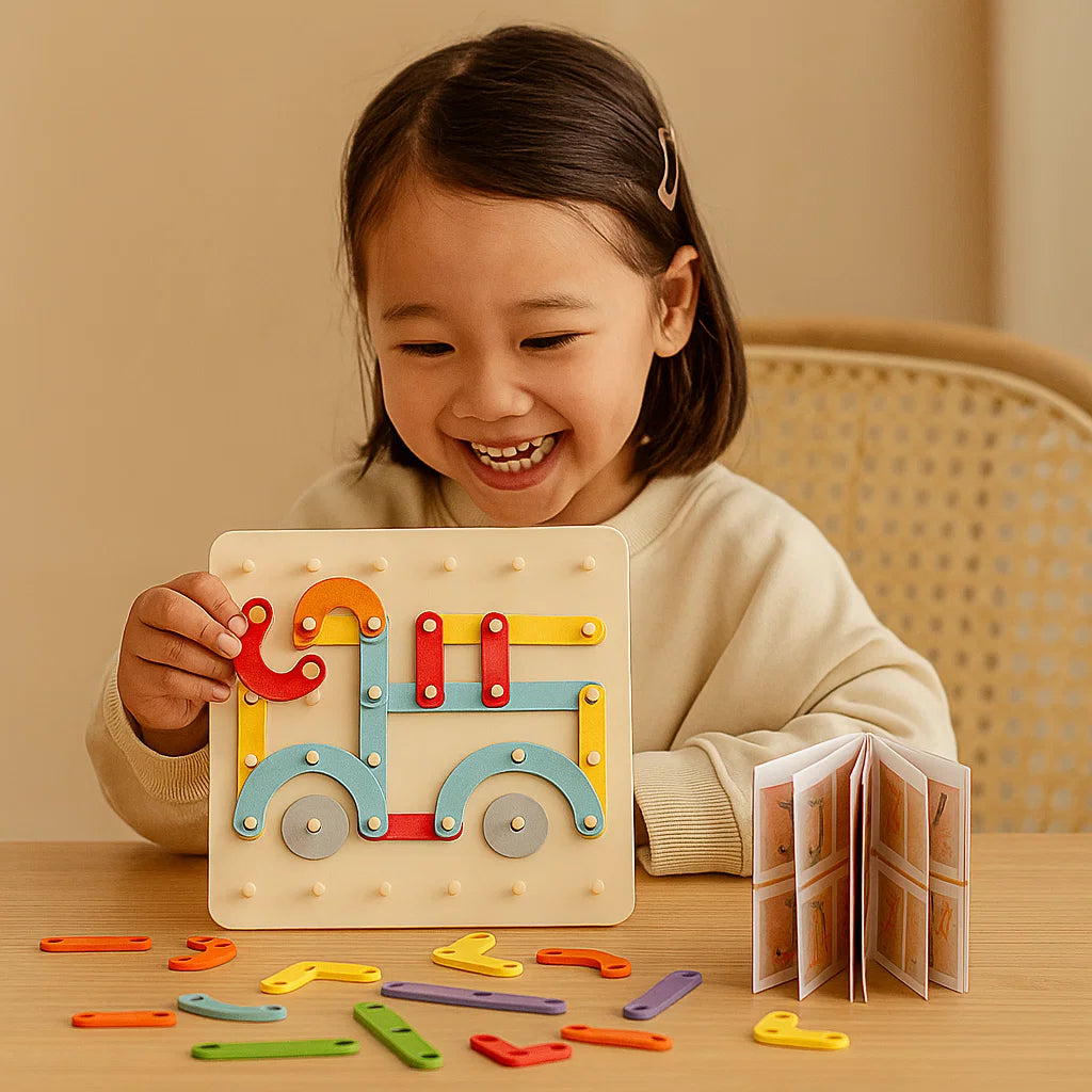 Puzzle montessoriano per bambini | Giocattolo creativo di abbinamento delle forme con lettere e numeri per l' apprendimento precoce