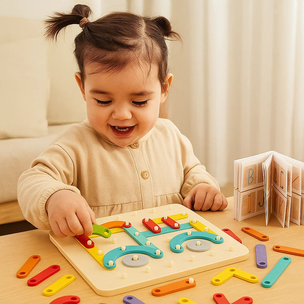 Puzzle montessoriano per bambini | Giocattolo creativo di abbinamento delle forme con lettere e numeri per l' apprendimento precoce