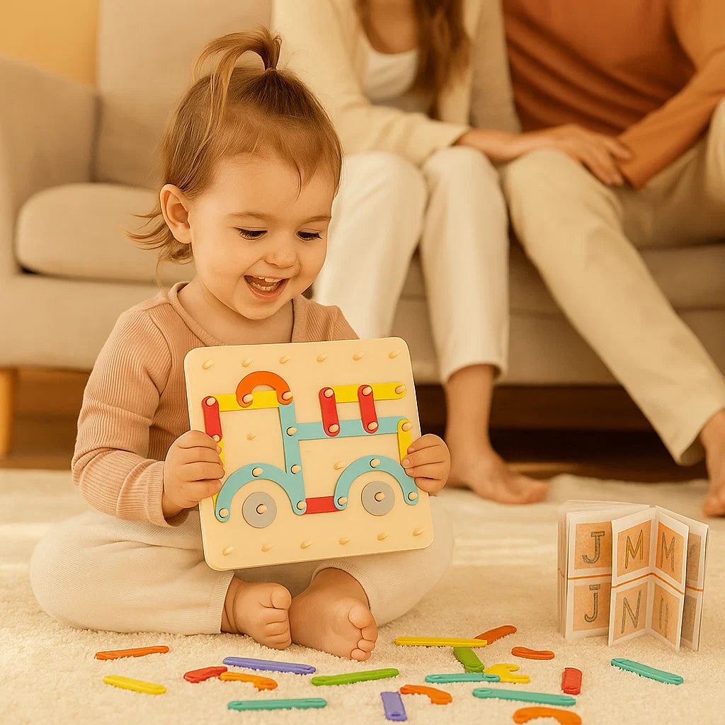 Puzzle montessoriano per bambini | Giocattolo creativo di abbinamento delle forme con lettere e numeri per l' apprendimento precoce