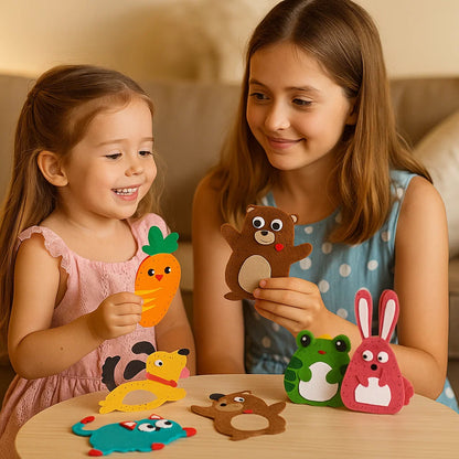 Set Sicuro di Animali in Feltro da Cucire