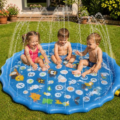 Inflatable Kids Splash Pad con Sprinkler – Materassino da Gioco Acquatico per Giardino e Spiaggia
