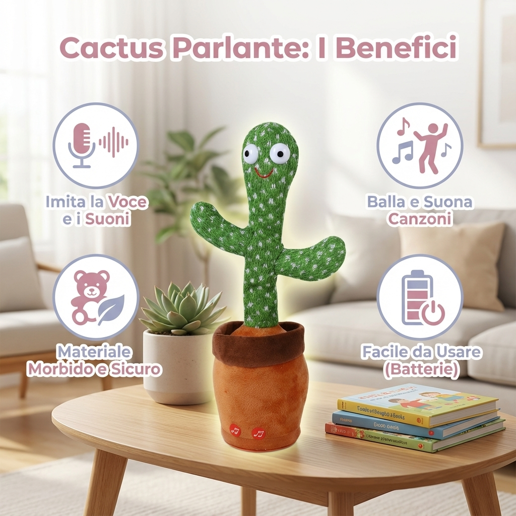 Cactus Parlante – Giocattolo Interattivo per Bambini