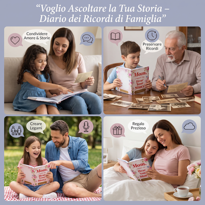 “Voglio Ascoltare la Tua Storia” – Diario dei Ricordi di Famiglia