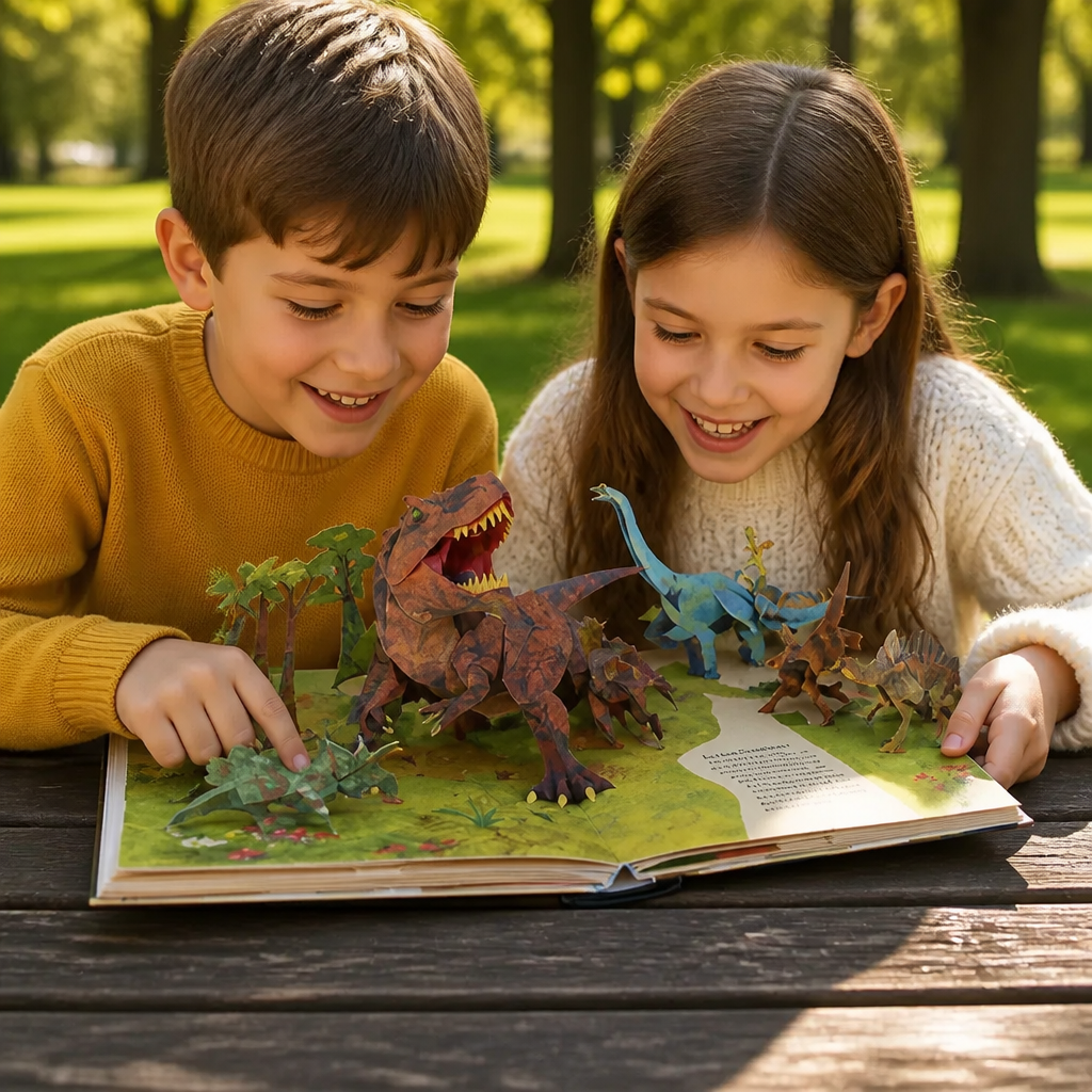 Enciclopedia Interattiva dei Dinosauri Pop-Up 3D