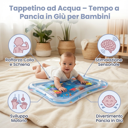 Tappetino ad Acqua – Tempo a Pancia in Giù per Bambini