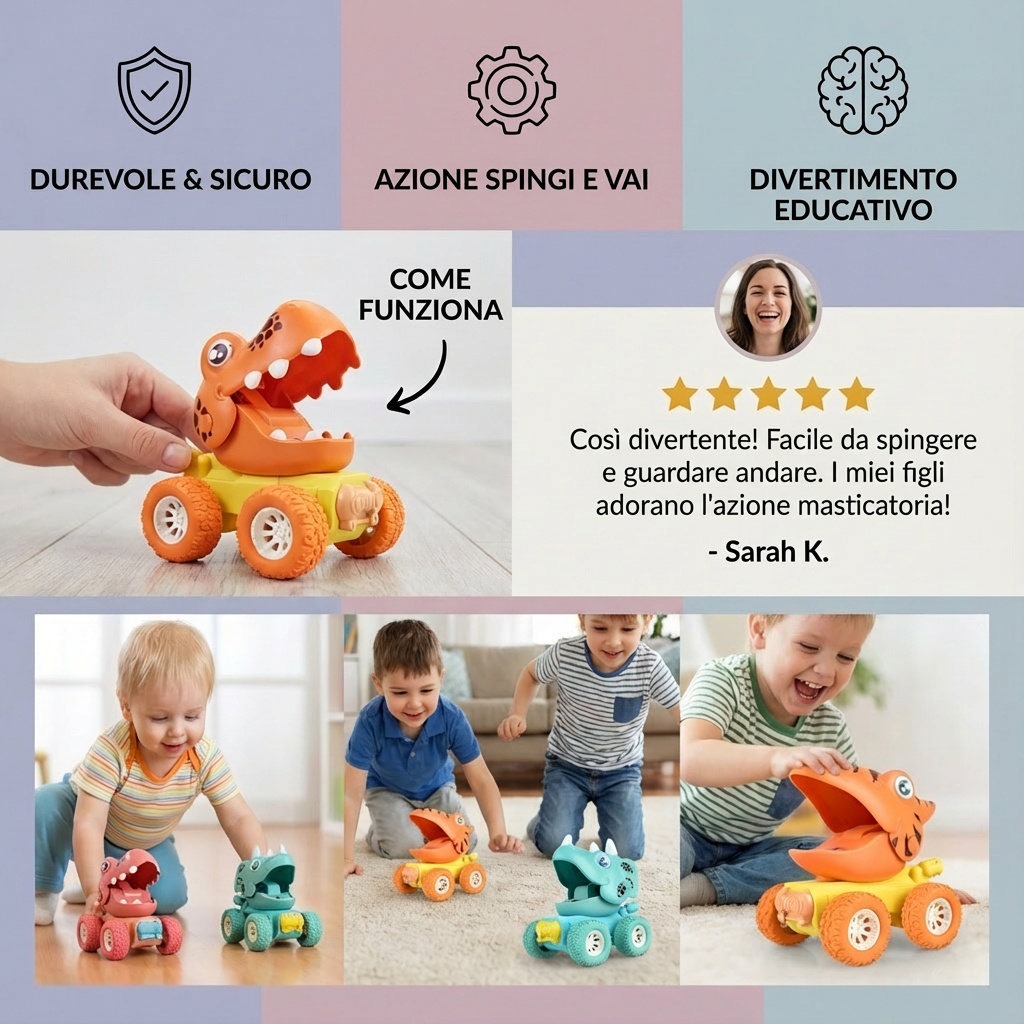 Monster Truck Dino Push & Drive