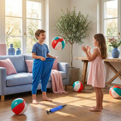 Gioco Familiare di Lancio e Presa con Pantaloni da Clown