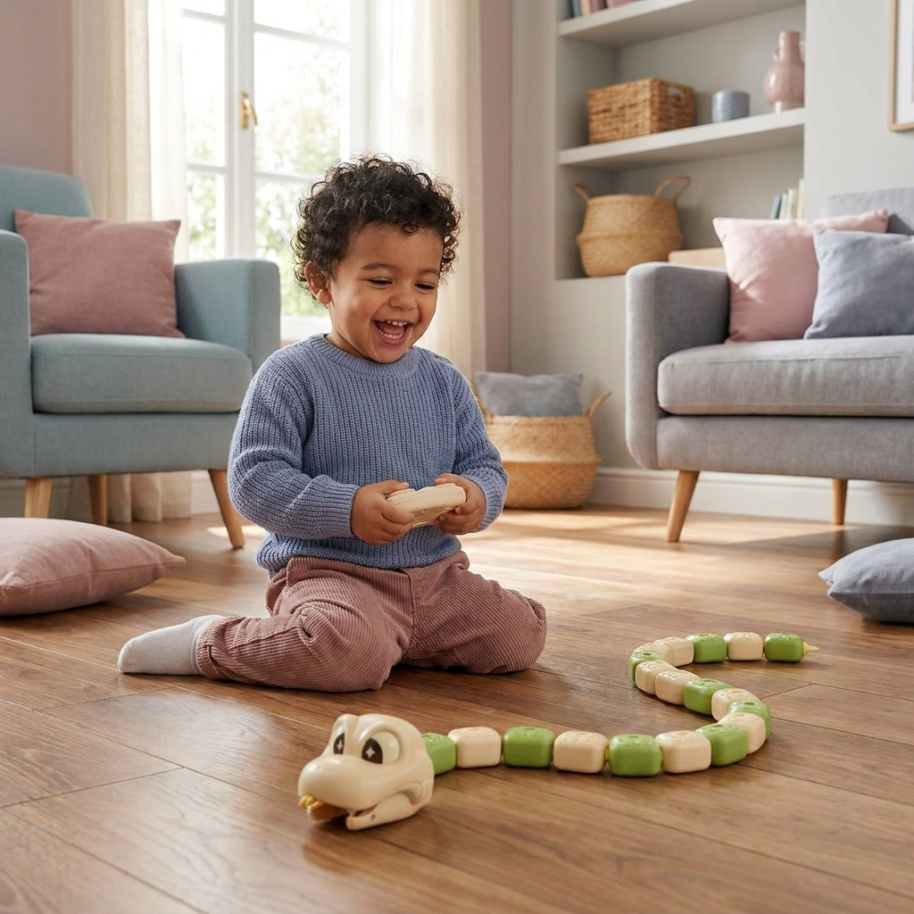 Giocattolo STEM RC Serpente Interattivo Crescente – Mangia i Blocchi e Diventa Più Lungo