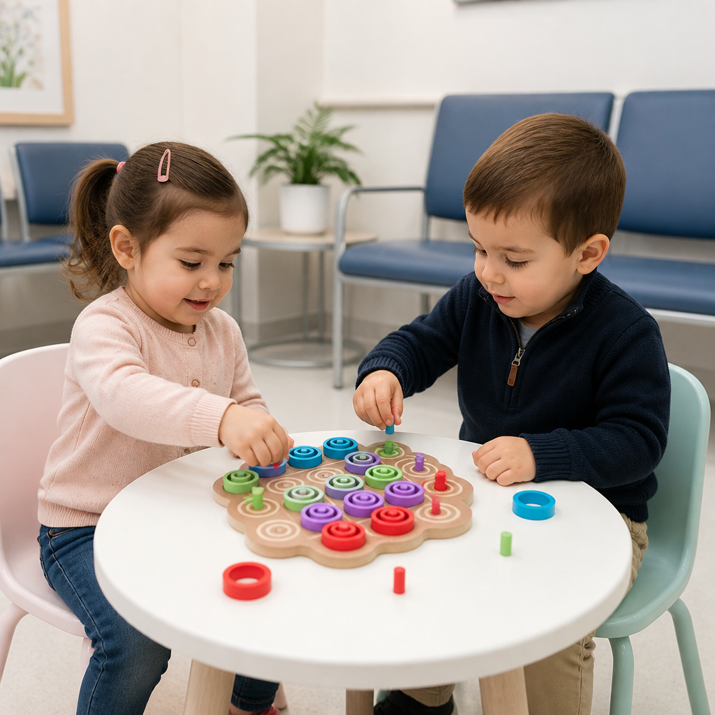 Gioco Strategico Educativo in Legno del Tris a 3 Livelli per Bambini