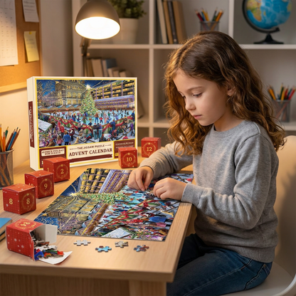 Calendario dell’Avvento con Puzzle Natalizio – Set da 1008 Pezzi per 24 Giorni