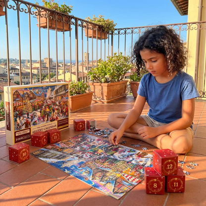Calendario dell’Avvento con Puzzle Natalizio – Set da 1008 Pezzi per 24 Giorni