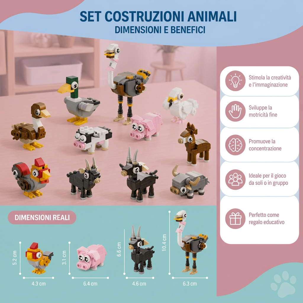 Set di Costruzioni con Animali