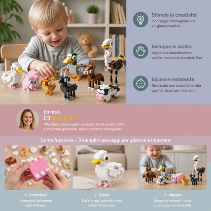Set di Costruzioni con Animali