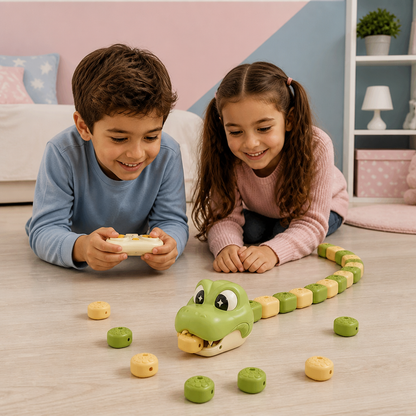 Giocattolo STEM RC Serpente Interattivo Crescente – Mangia i Blocchi e Diventa Più Lungo