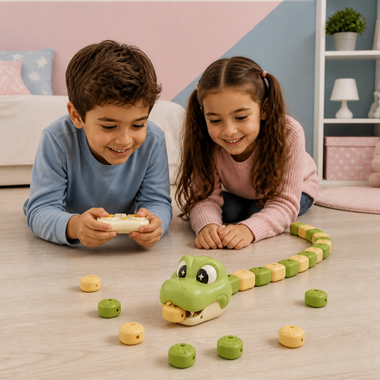 Giocattolo STEM RC Serpente Interattivo Crescente – Mangia i Blocchi e Diventa Più Lungo