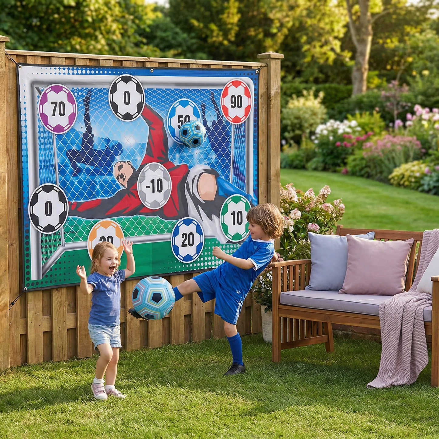 Klebante Muro per Tiri di Calcio – Set di Allenamento e Gioco per Interni ed Esterni