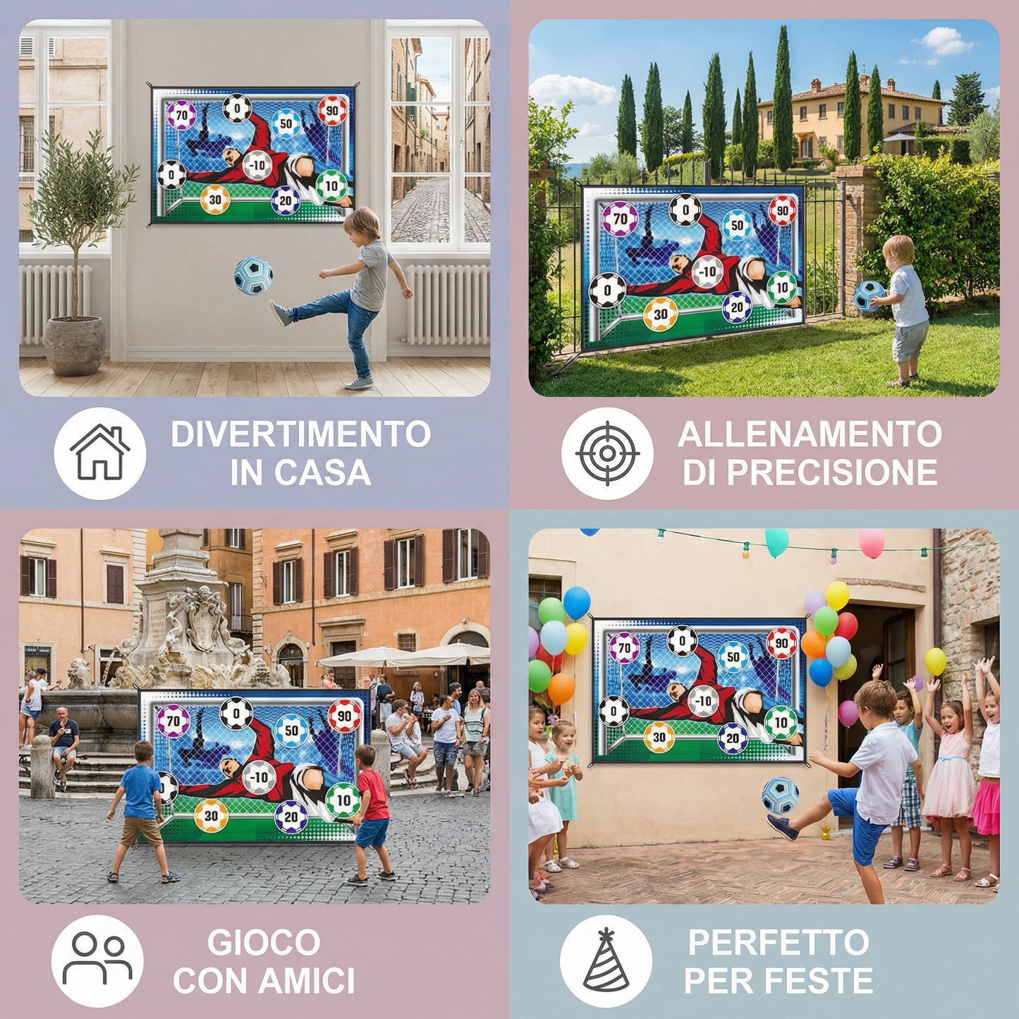 Klebante Muro per Tiri di Calcio – Set di Allenamento e Gioco per Interni ed Esterni