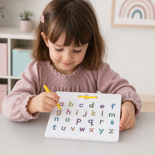 Tavola Magnetica 2-in-1 per Ricalcare le Lettere Maiuscole e Minuscole