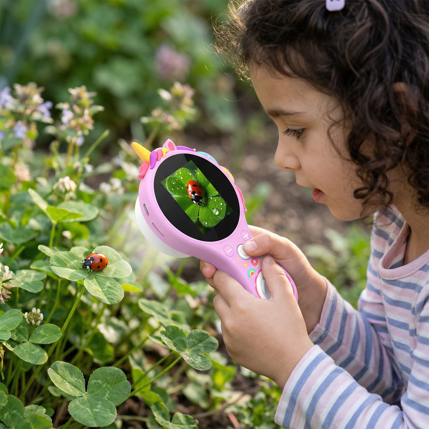 Microscopio video per bambini con schermo – dispositivo di ricerca mobile per piccoli esploratori