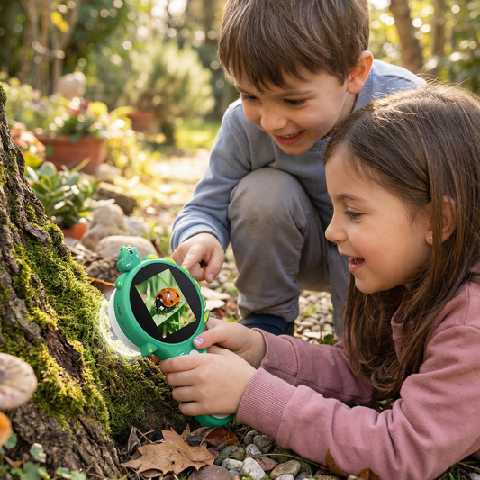 Microscopio video per bambini con schermo – dispositivo di ricerca mobile per piccoli esploratori