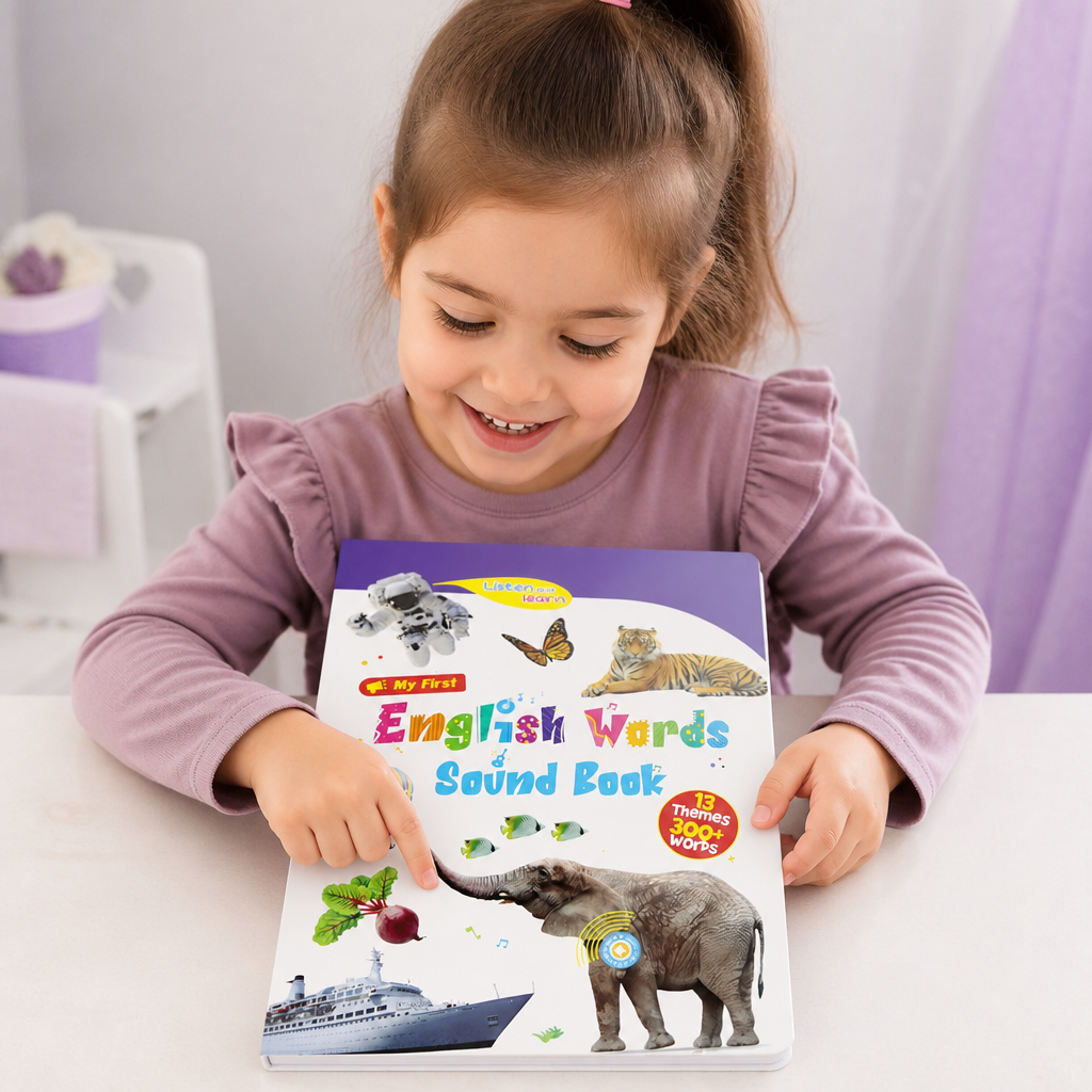 Libro Sonoro Interattivo di Inglese per Bambini – Tocca e Ascolta – Apprendimento Precoce Facile e Divertente