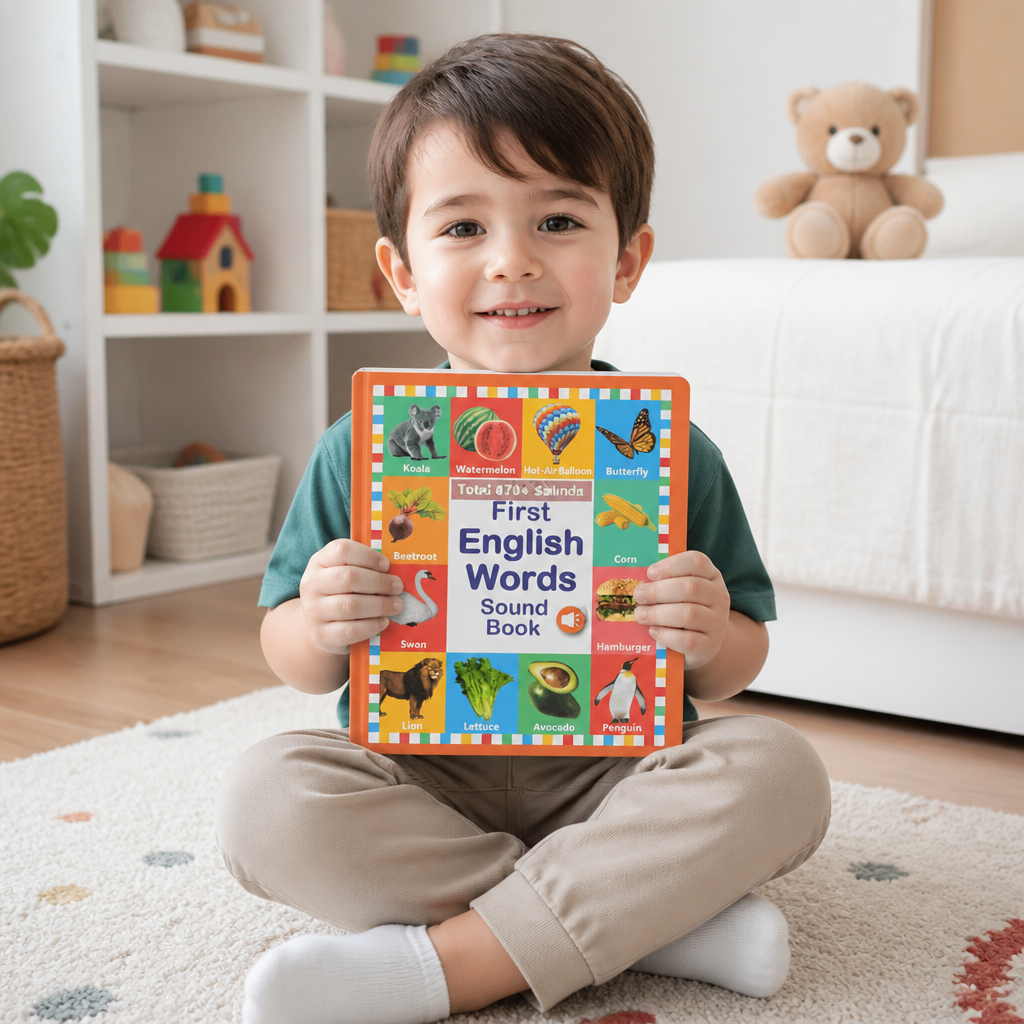 Libro Sonoro Interattivo di Inglese per Bambini – Tocca e Ascolta – Apprendimento Precoce Facile e Divertente